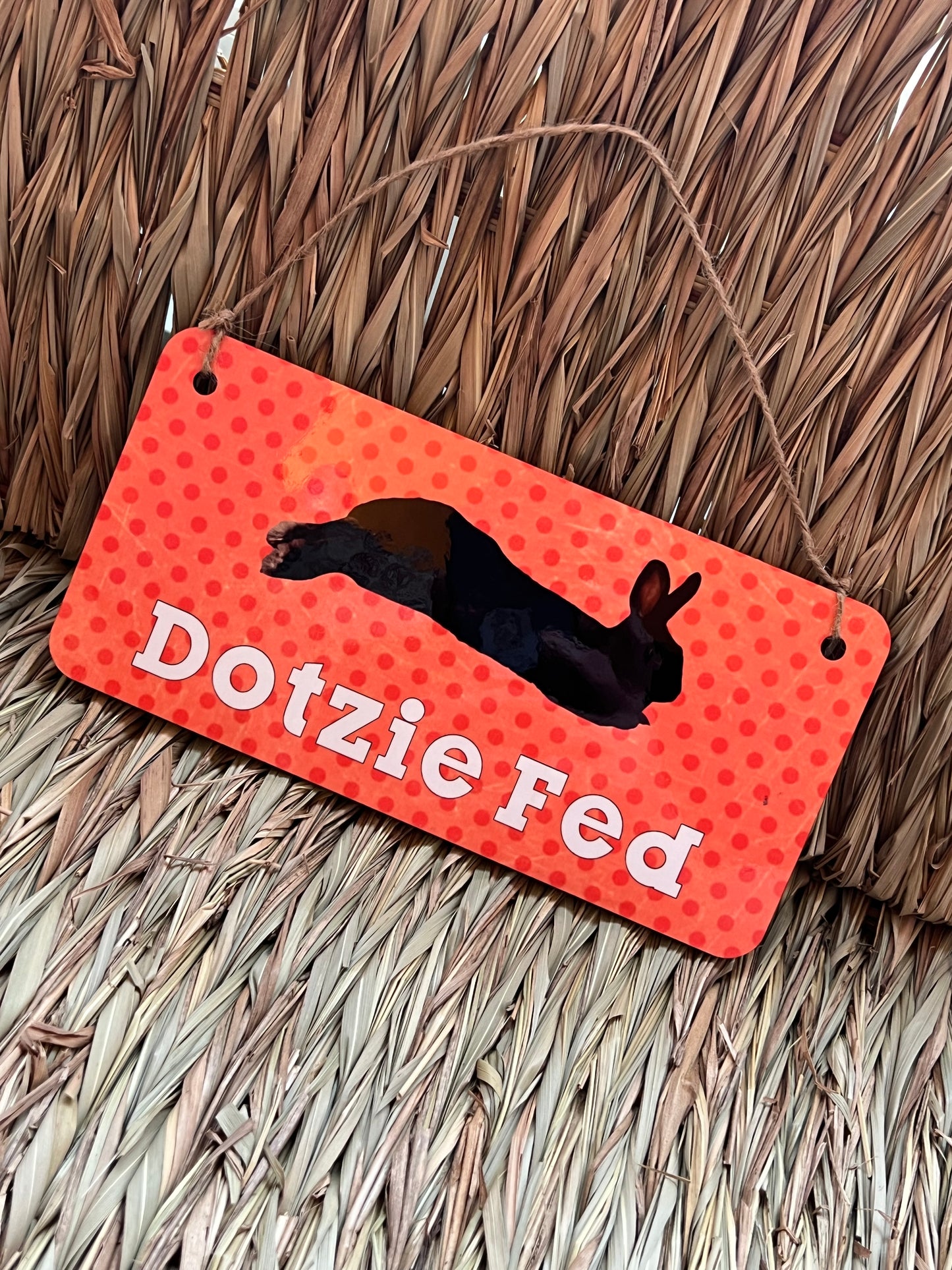 Personalised Feed the Rabbit Sign