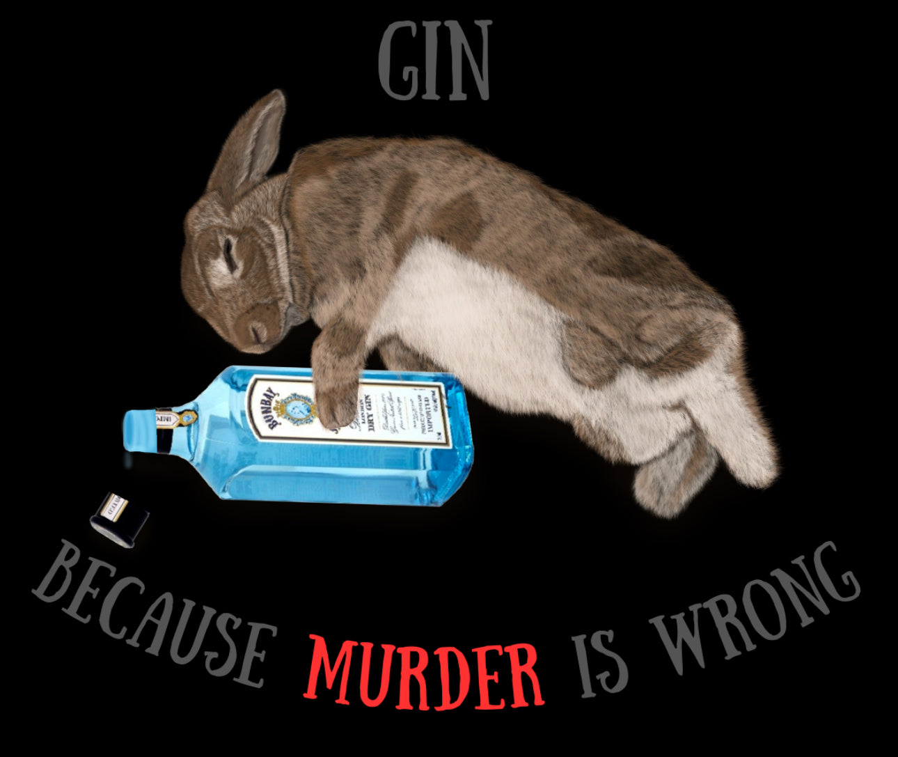 Gin, Because Murder Is Wrong T-Shirt