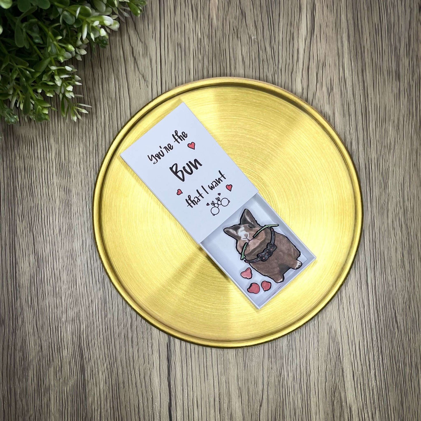 You're The Bun That I Want - Handcrafted Personalised Gift Diorama - Send a Little Love - Petit Amour