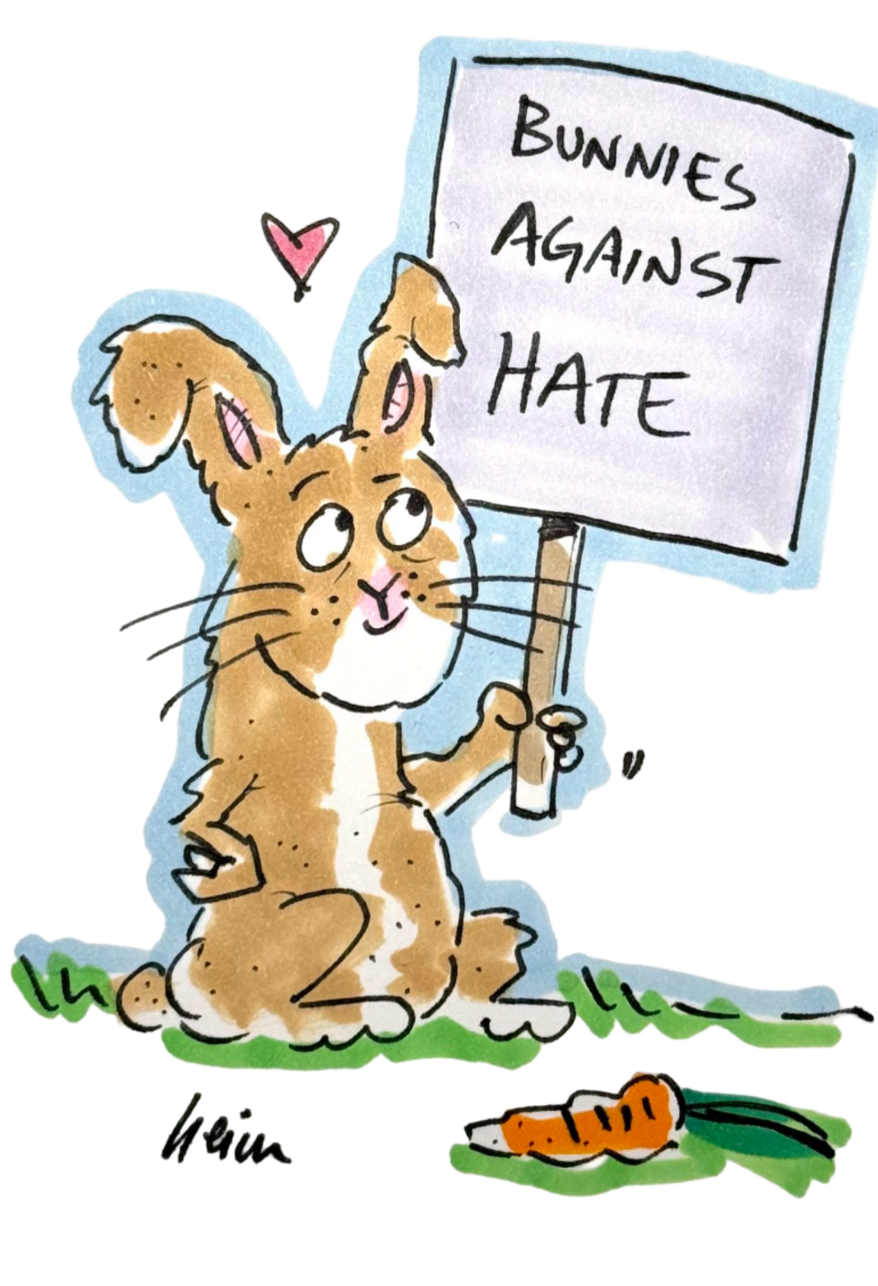 Carrot Cottage Rabbit - Bunnies Against Hate Hoodie