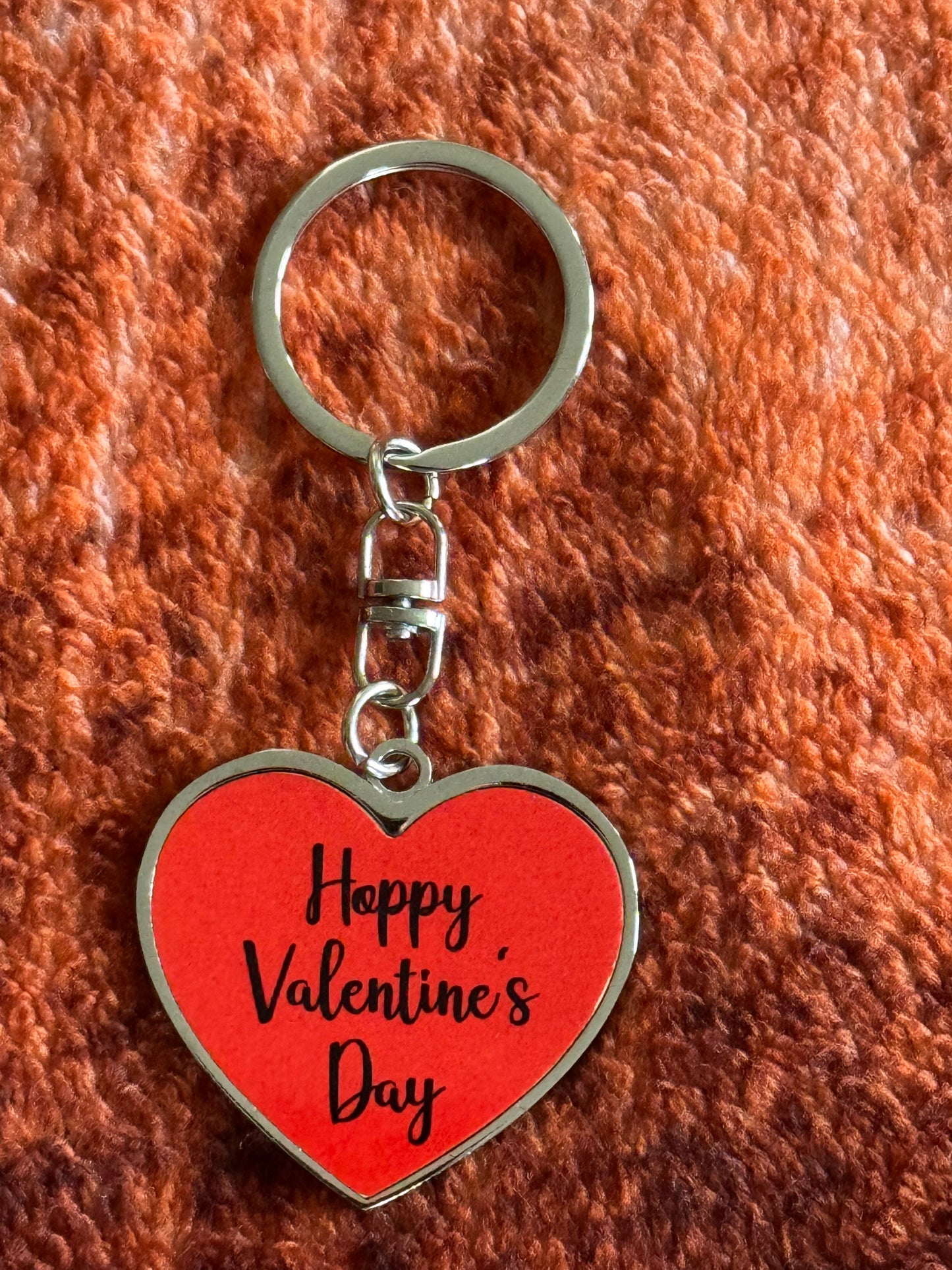 Metal Heart Keychain - Humping Bunnies