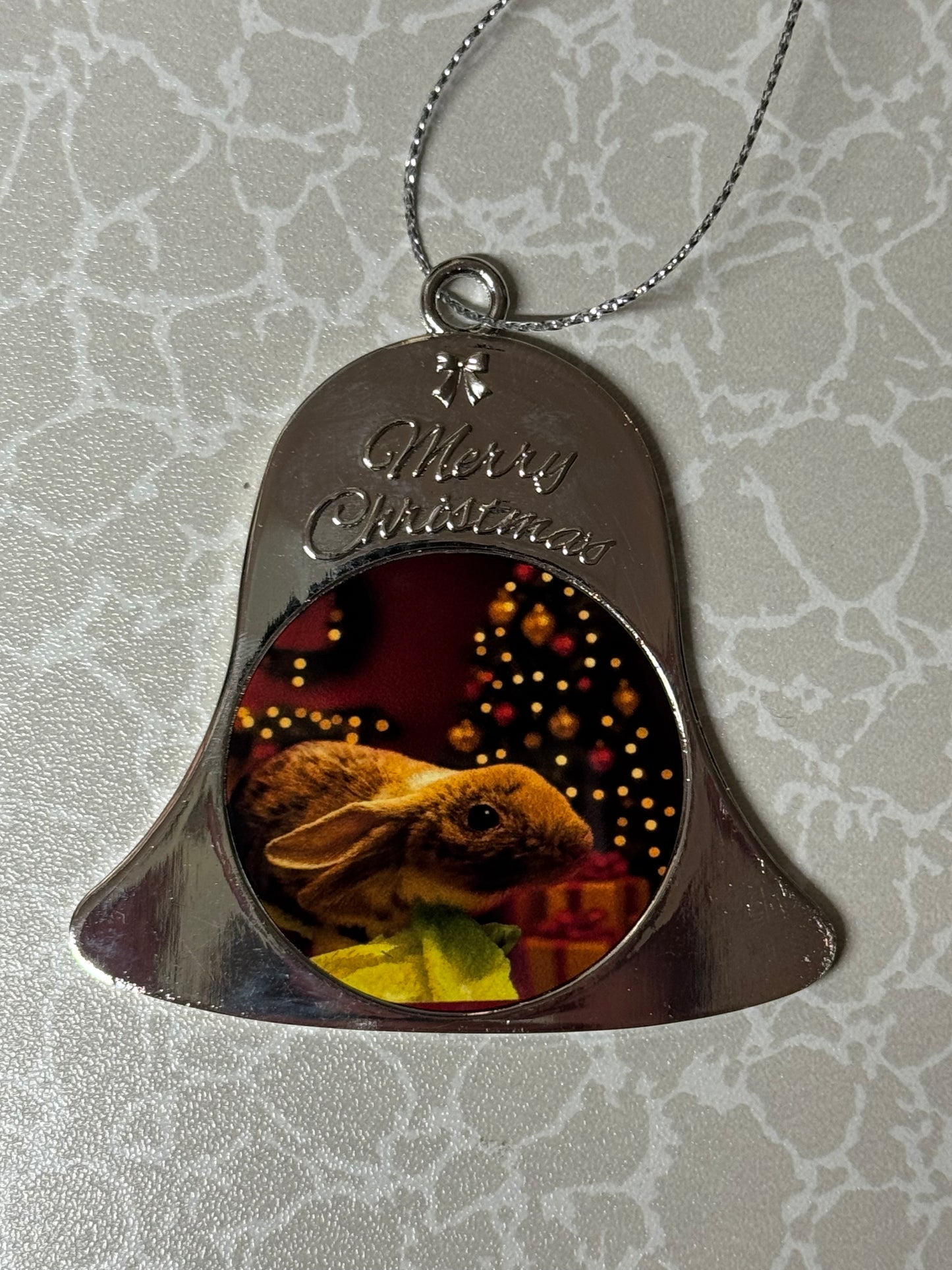 CCRR Ginger Double Sided Metal Silver Bell Decoration