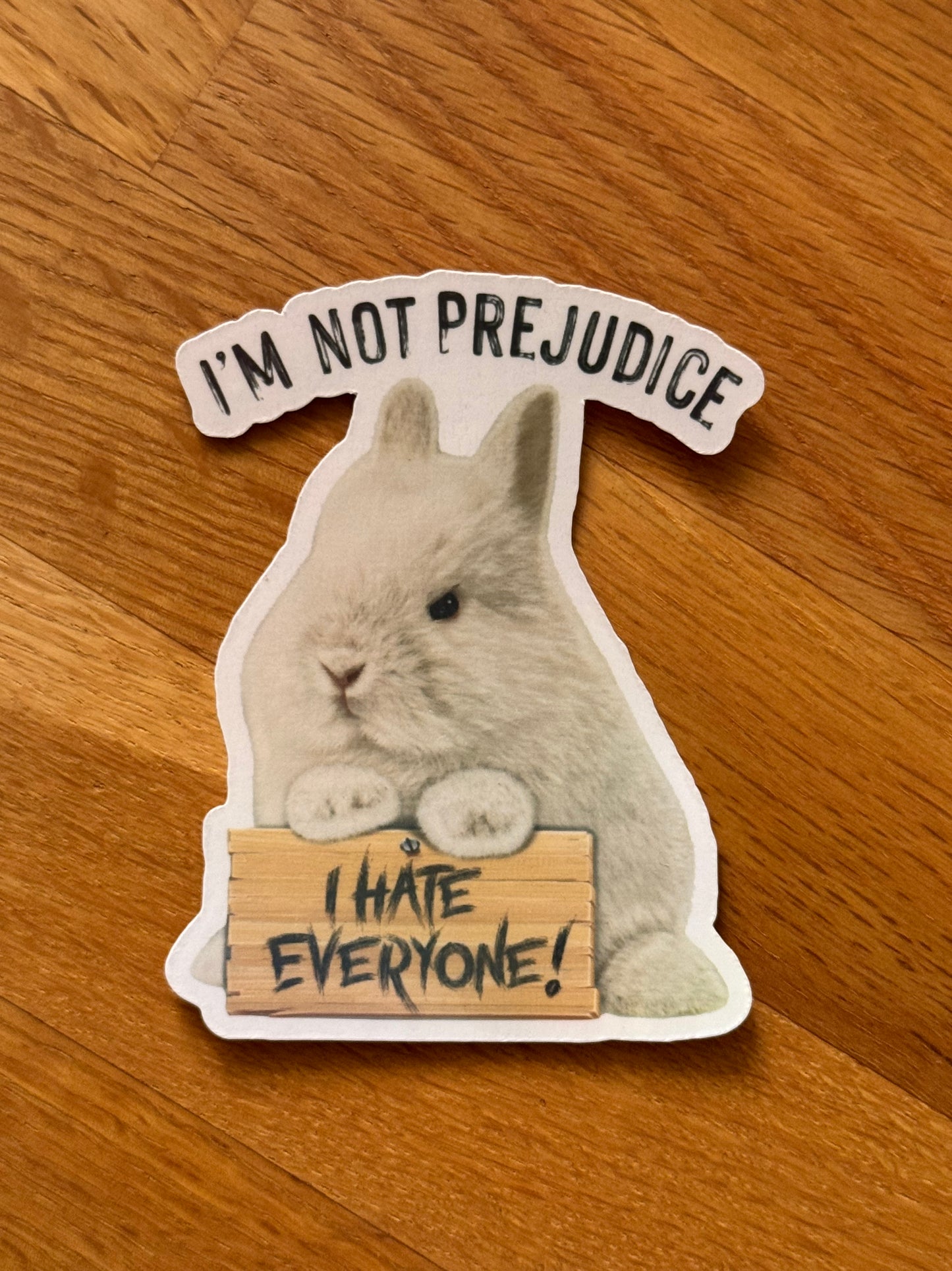 I’m not prejudice …