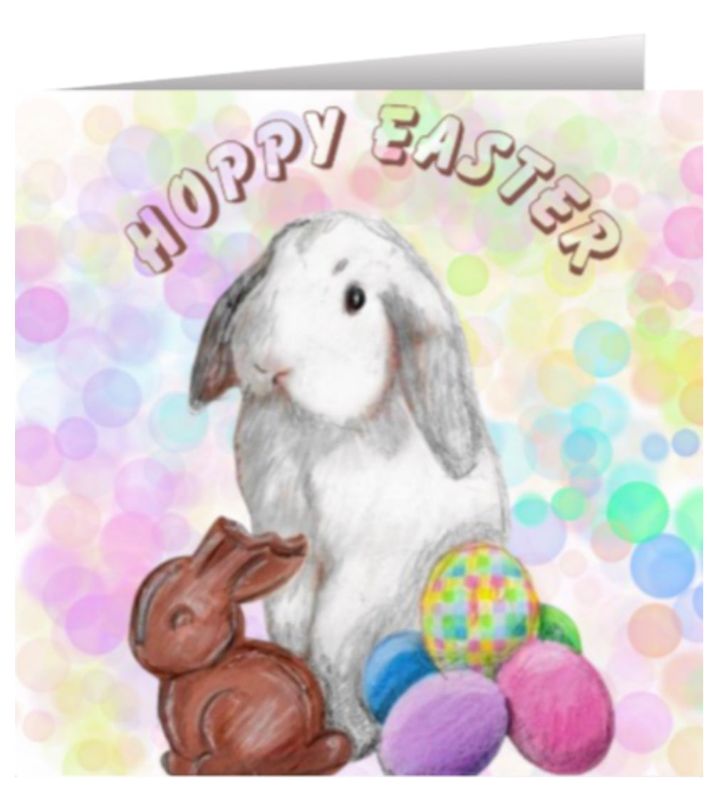 Hoppy Easter Scribbles Greeting Card
