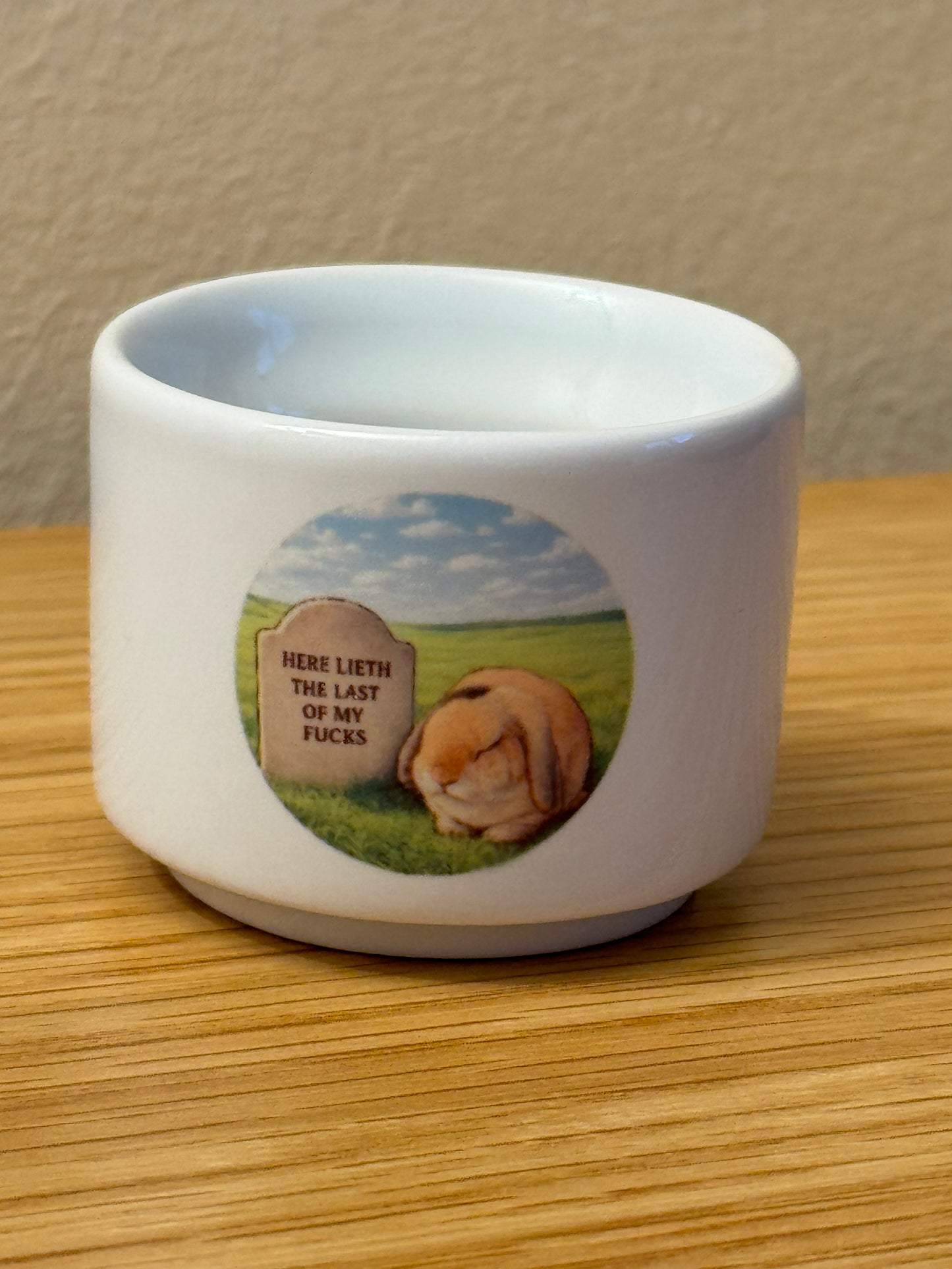 CCRR - Frank- The Last of My Fucks - Ceramic Egg Cup/Shot Glass