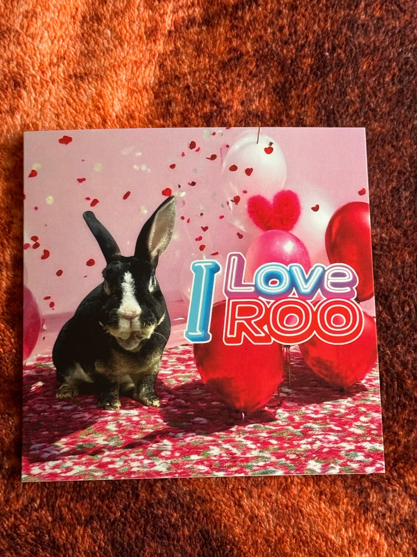 Shrewsbury Rabbit Rescue - I Love Roo Valentine’s Day Card