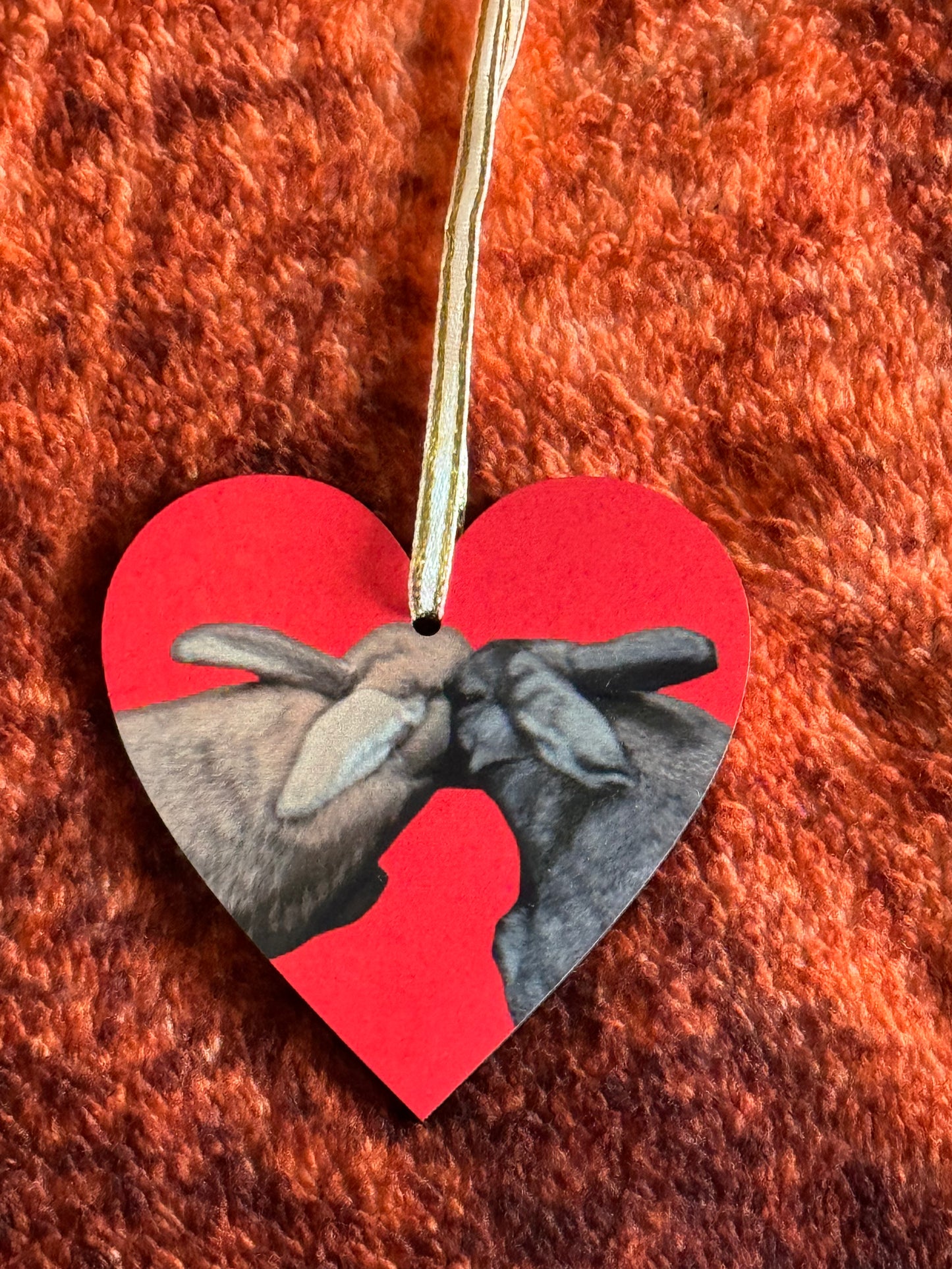 Hanging Wooden Heart - JJ and Hettie