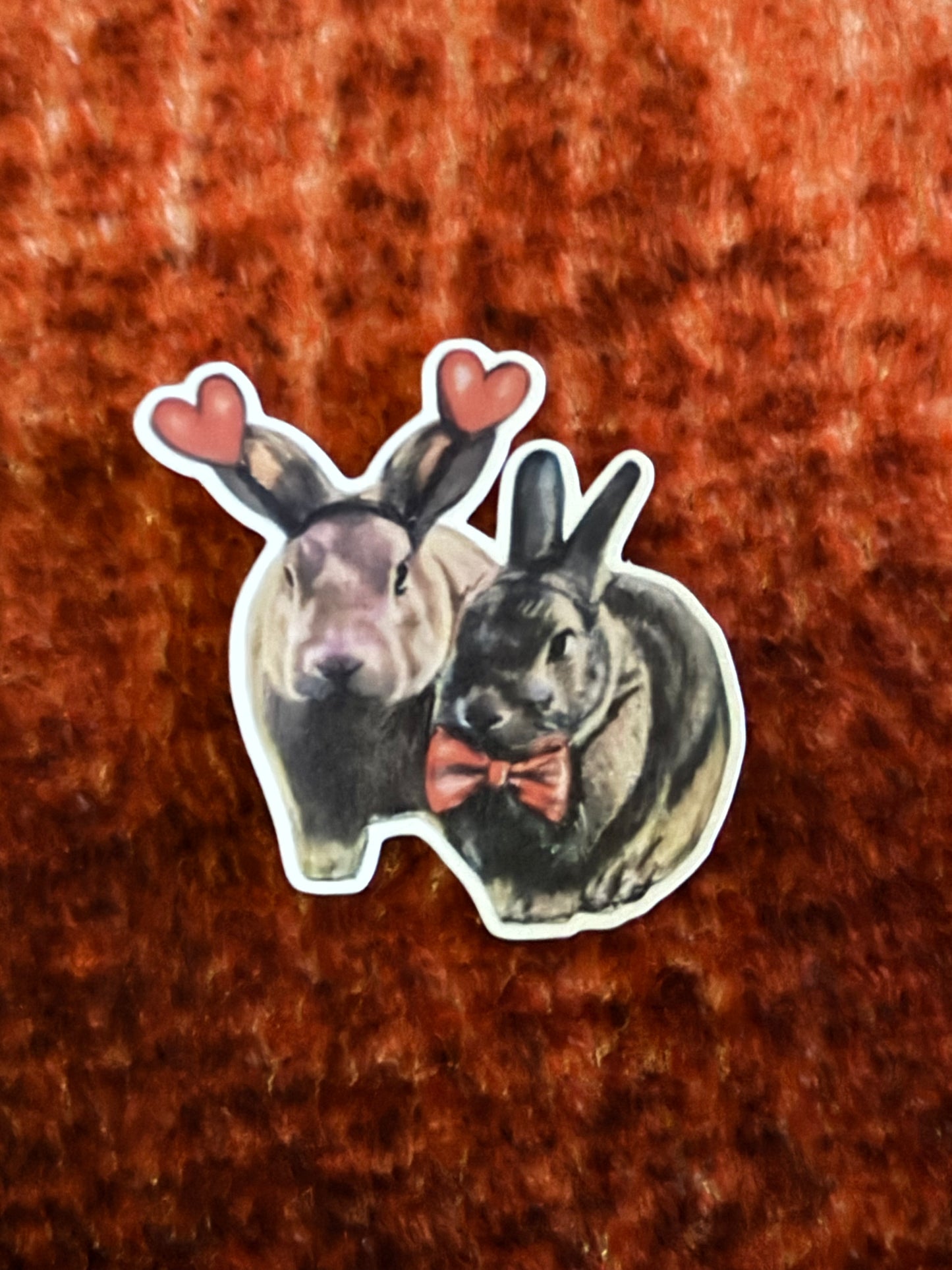 JJ and Hettie Love Bunnies Sticker