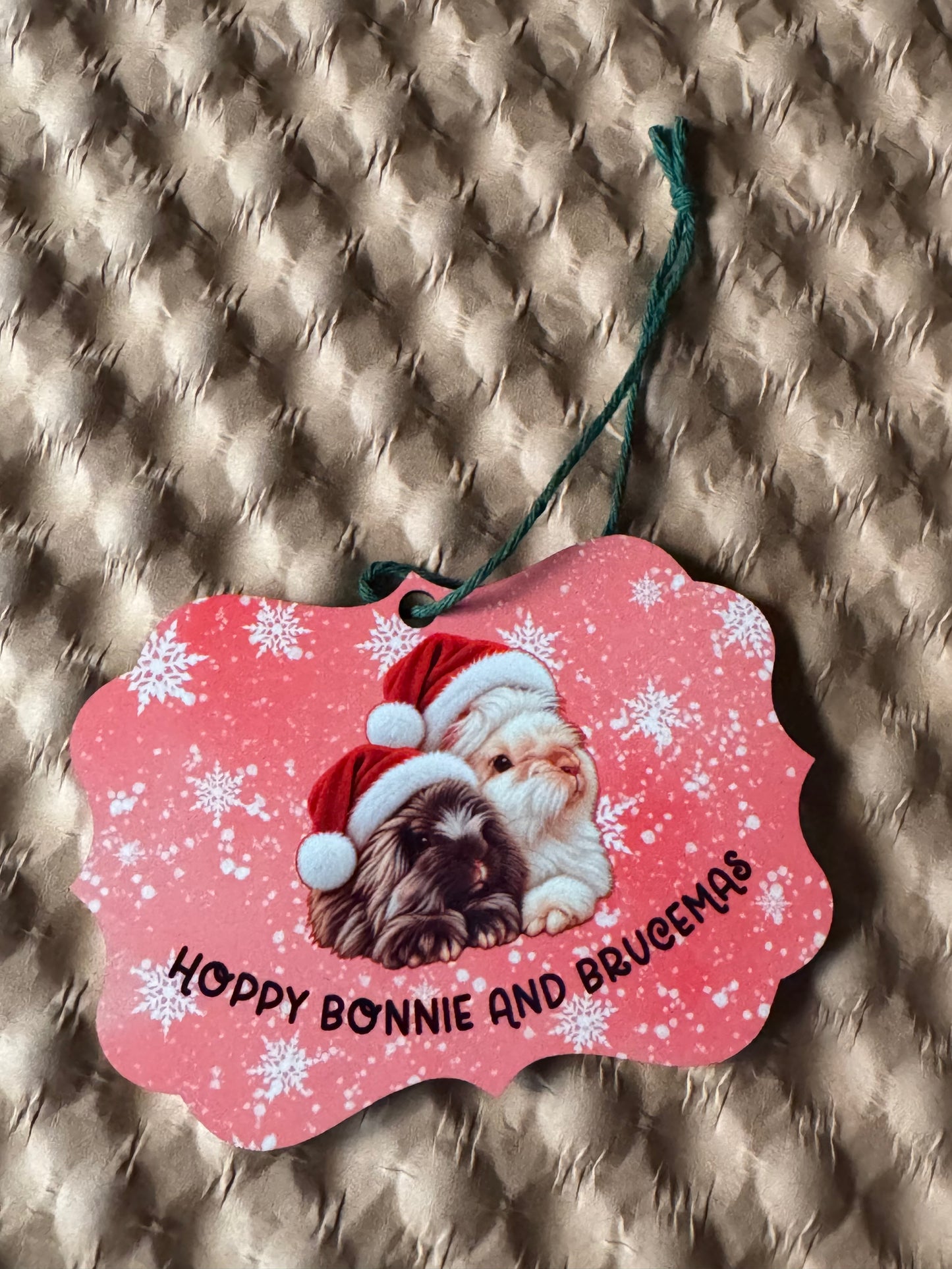 Hoppy Bonnie and BRUCEMAS Wooden Decoration