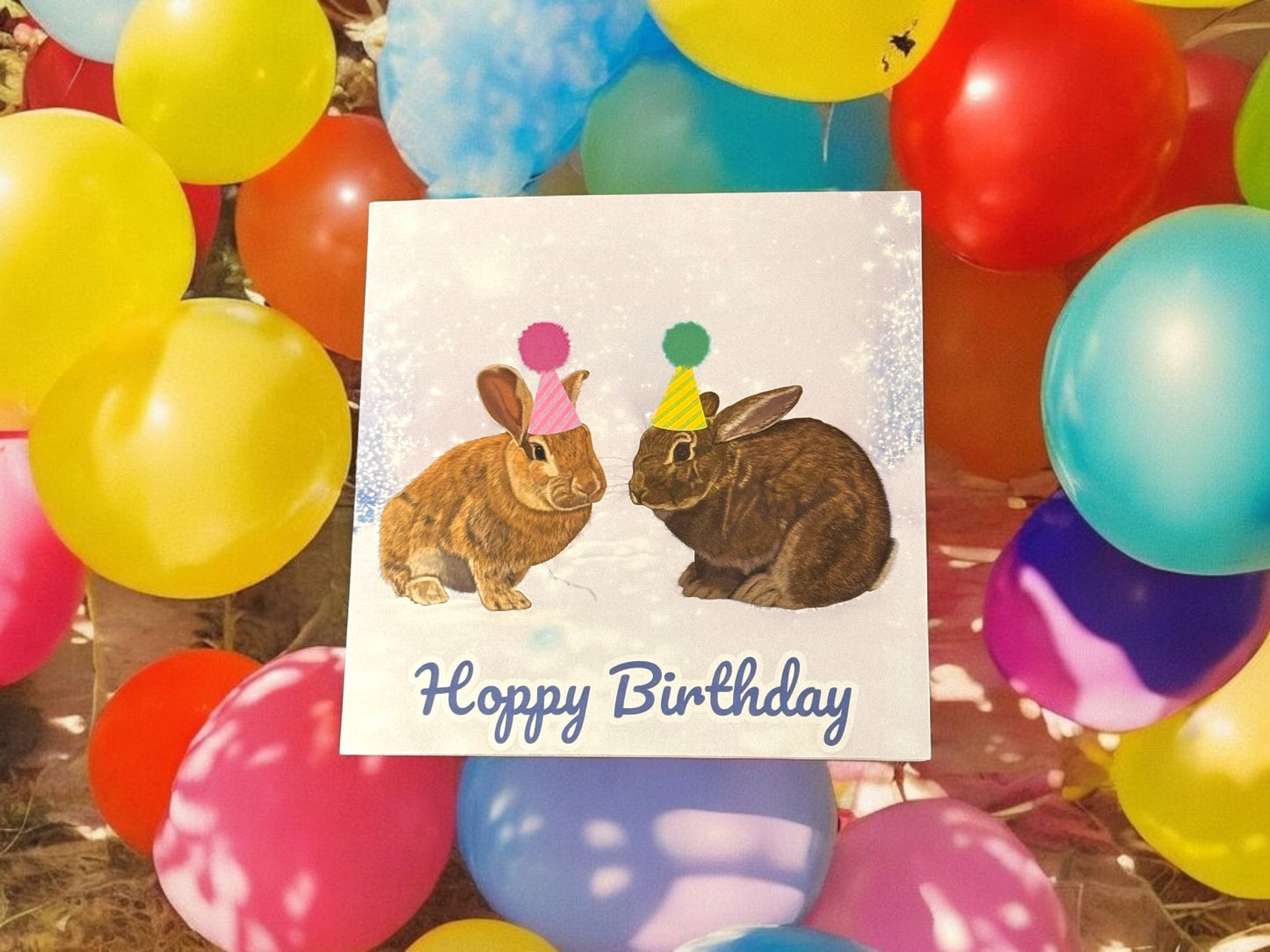 Hoppy Birthday Card JJ and Hettie