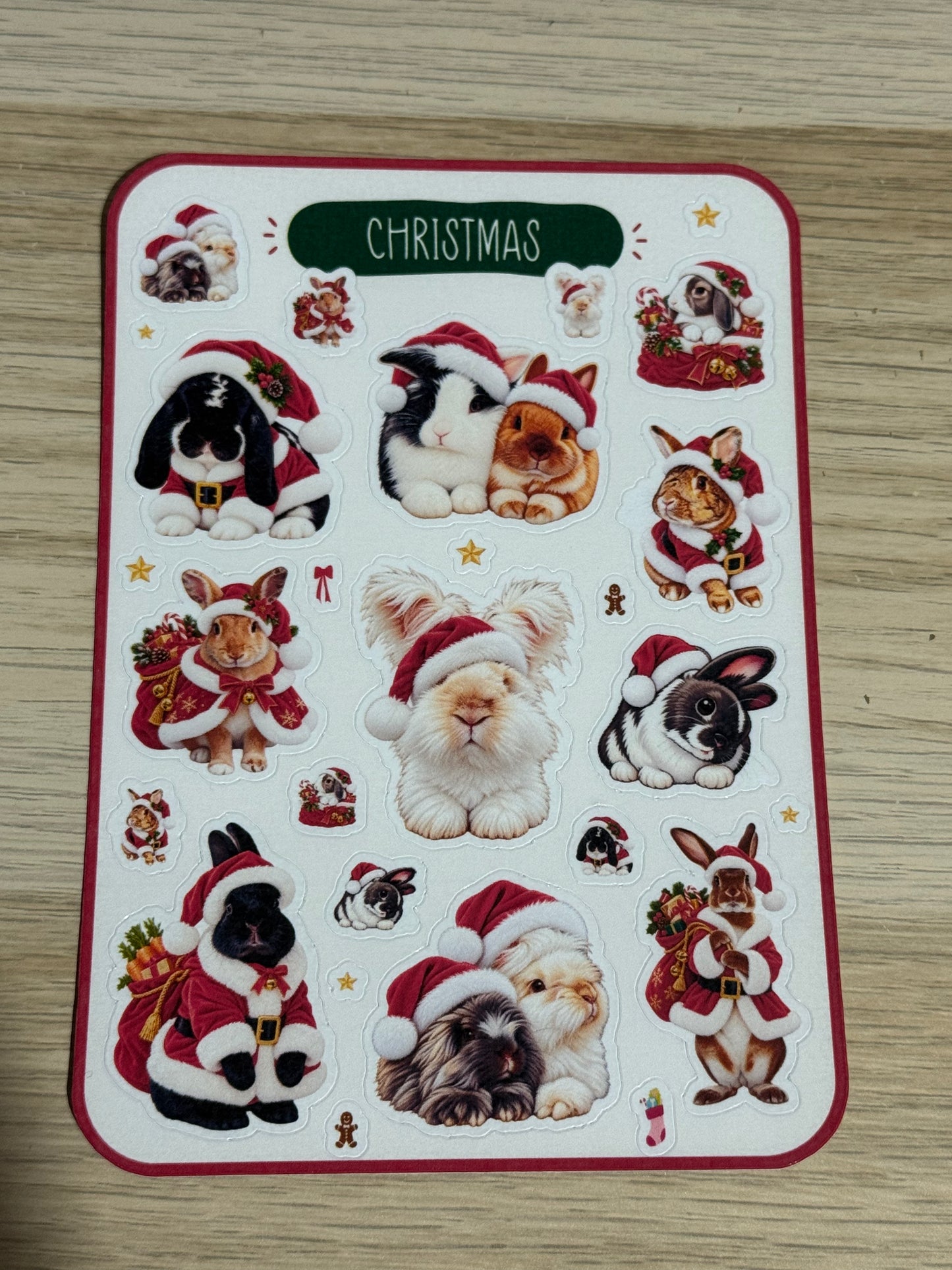 Christmas Bunnies Sticker Sheet