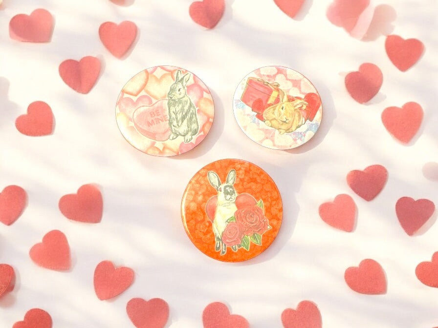 Love Bunnies 5.8cm Pin Badges