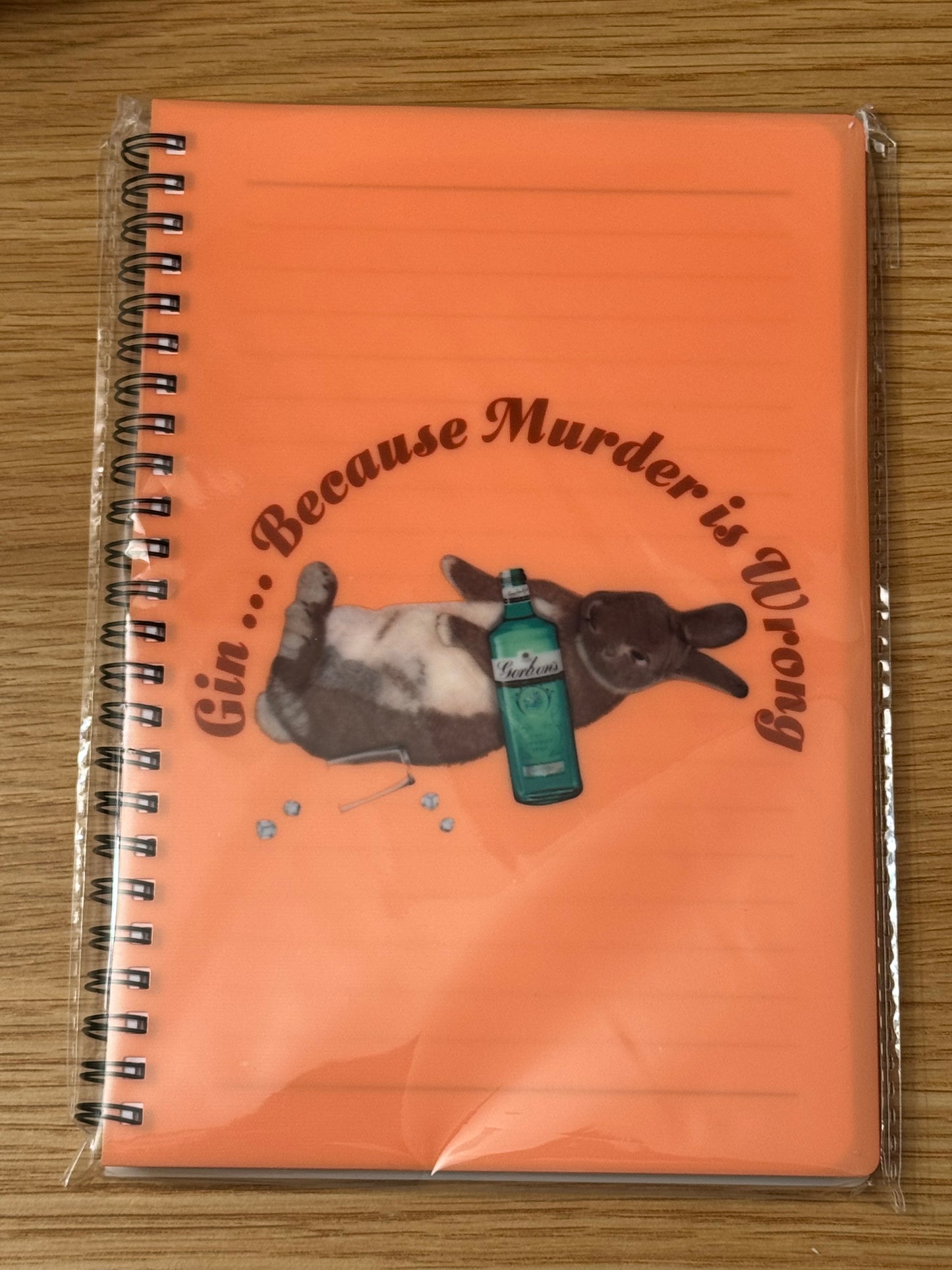 JJ - Gin because murder Is wrong A5 notebook
