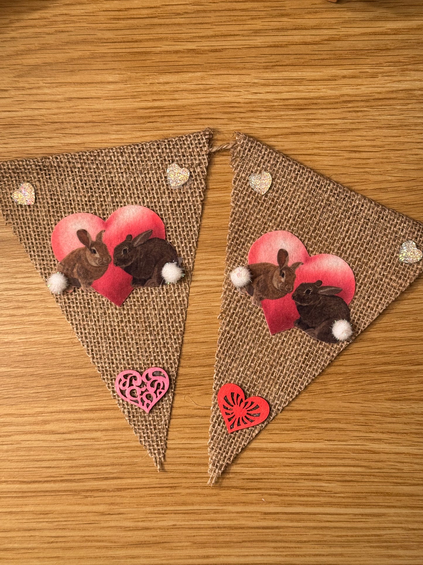 JJ and Hettie love bunnies bunting