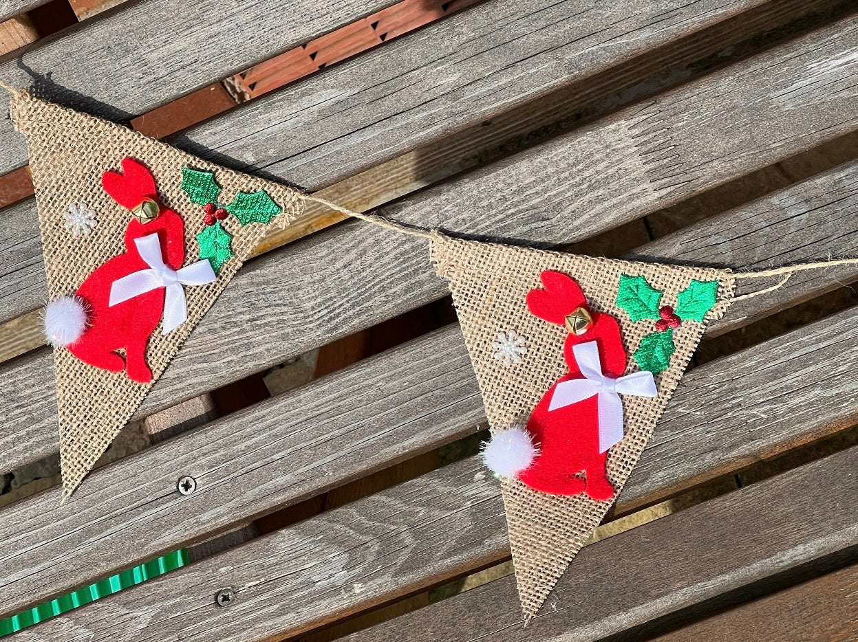 Hoppy Christmas Bunting