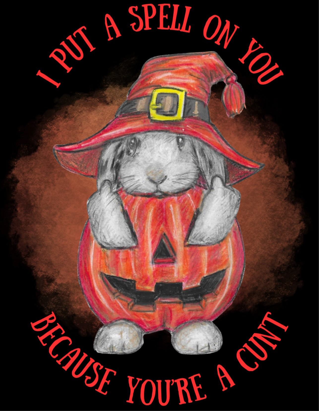 I Put a Spell on You, Because You’re a Cunt Overhead Hoodie - Halloween