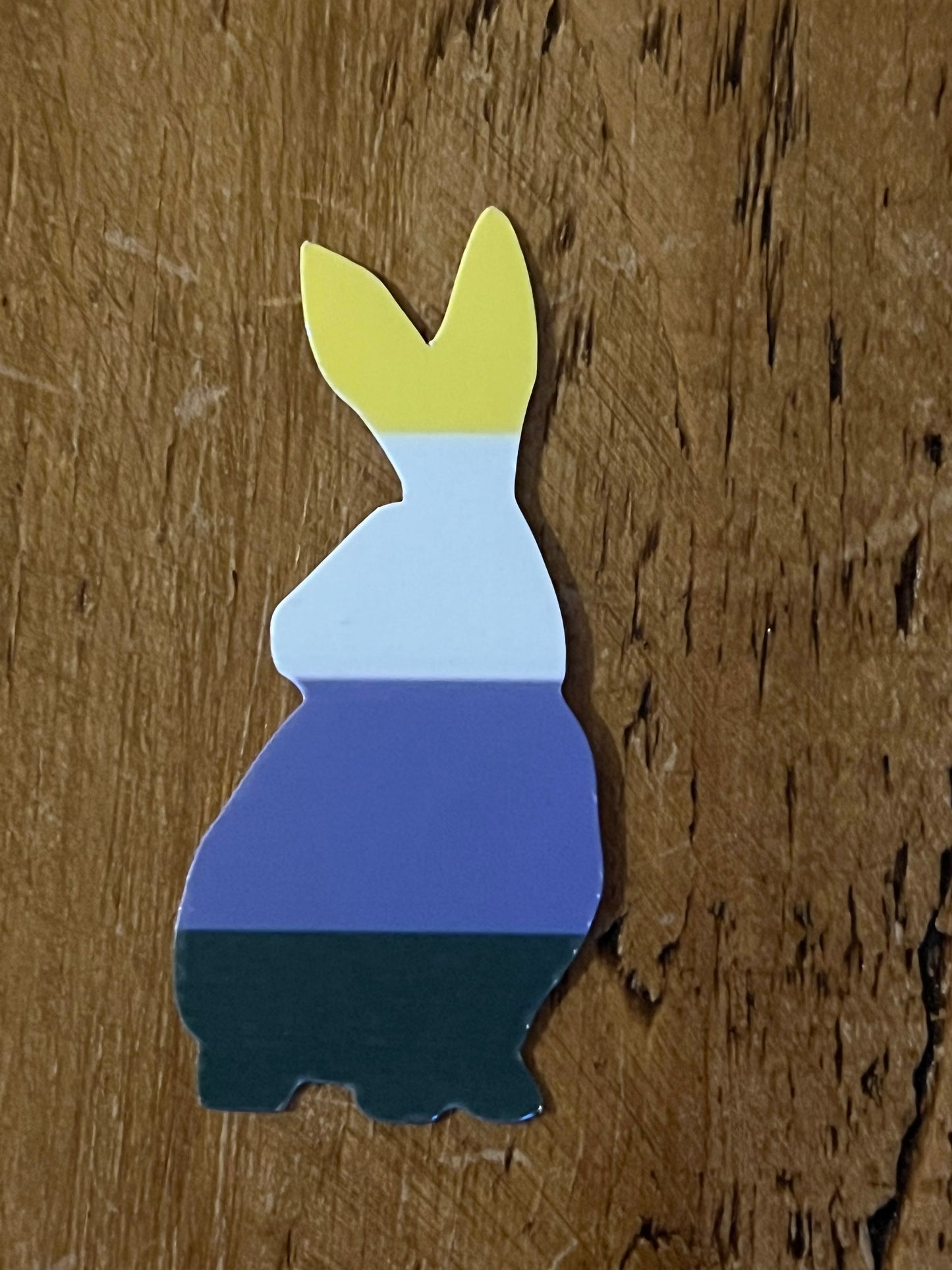 LGBQTIA+ bunny pride flag stickers