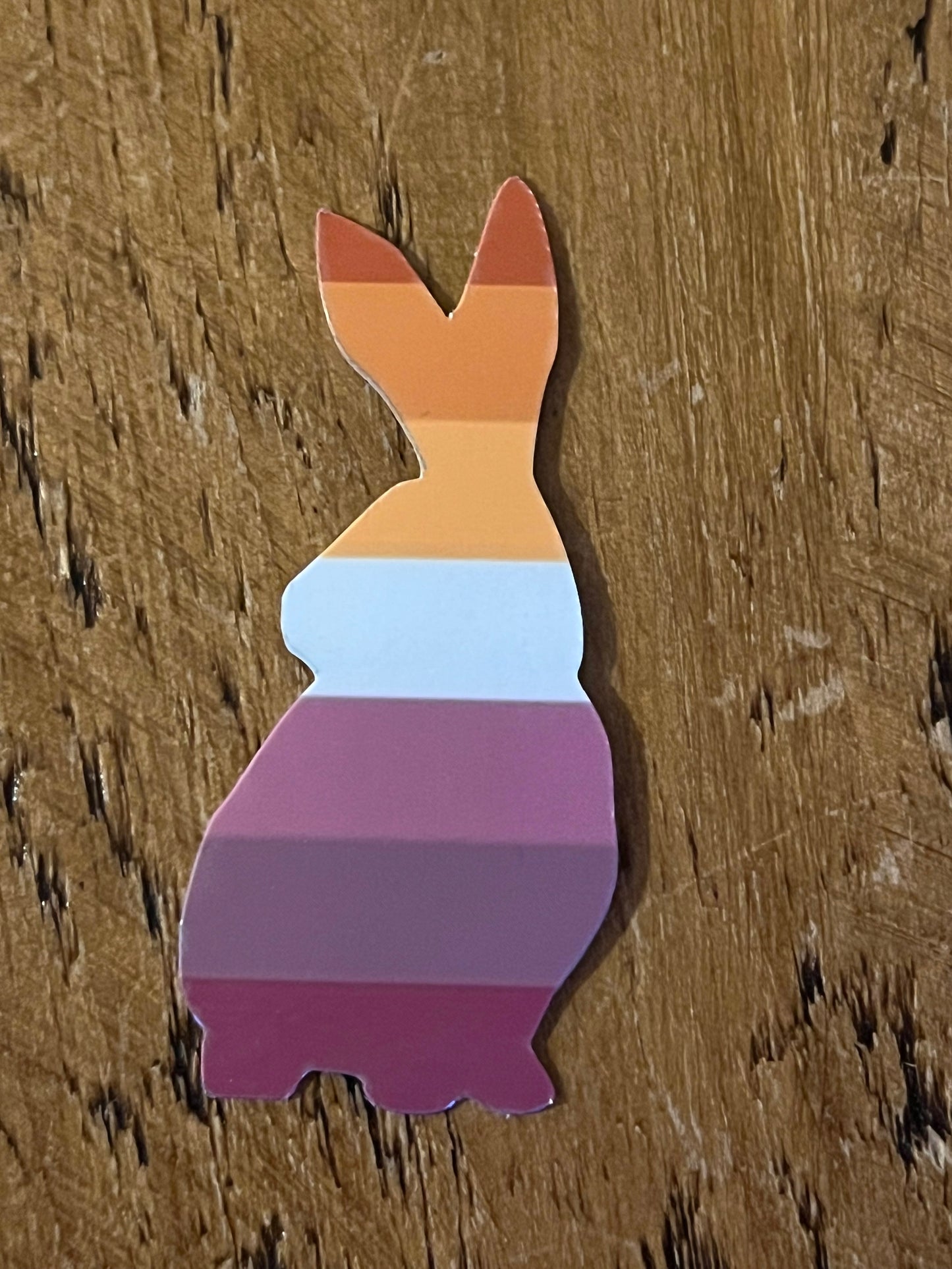 LGBQTIA+ bunny pride flag stickers