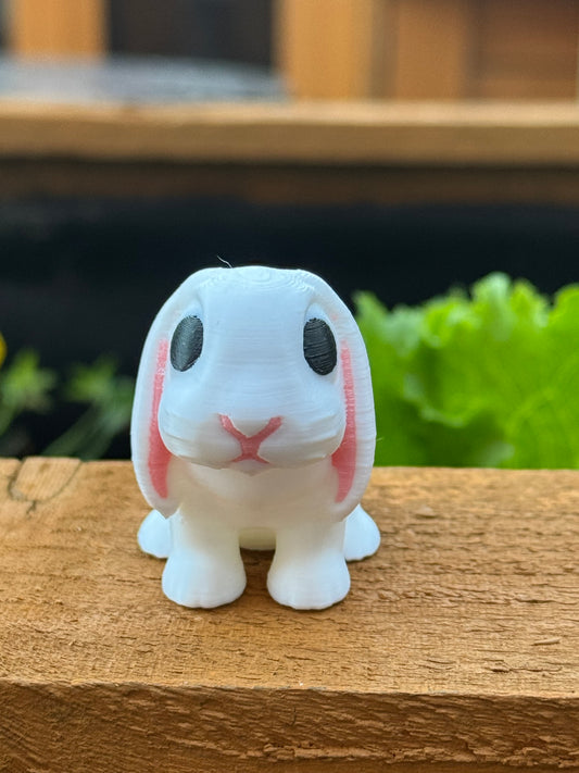 White Lop Bunny Figure