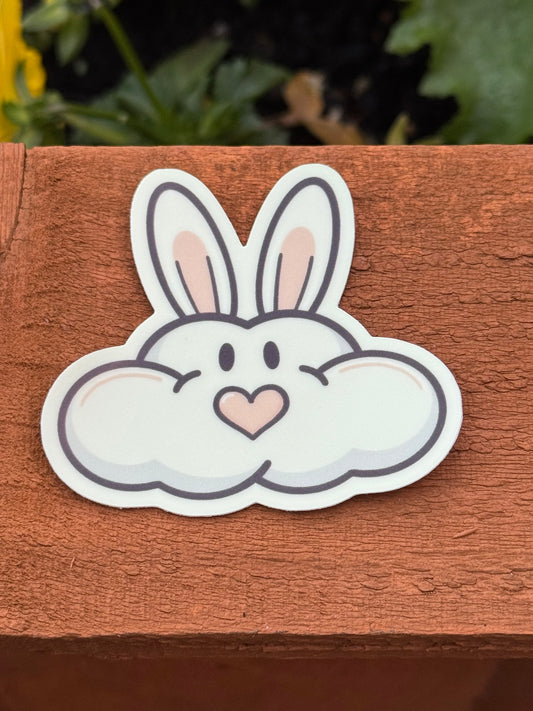 TouchingClouds Bunny Cloud Sticker - Glow In The Dark