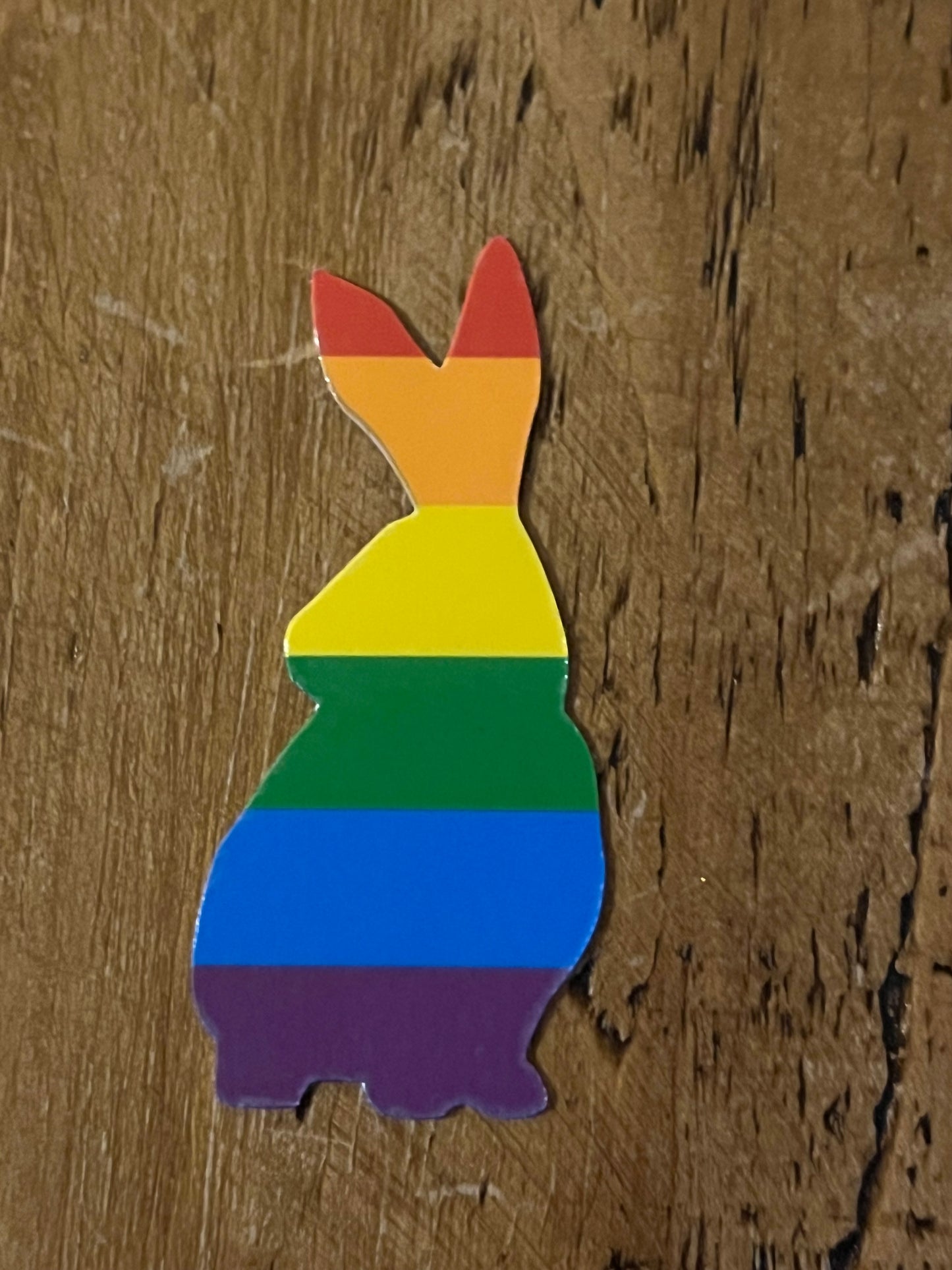 LGBQTIA+ bunny pride flag stickers