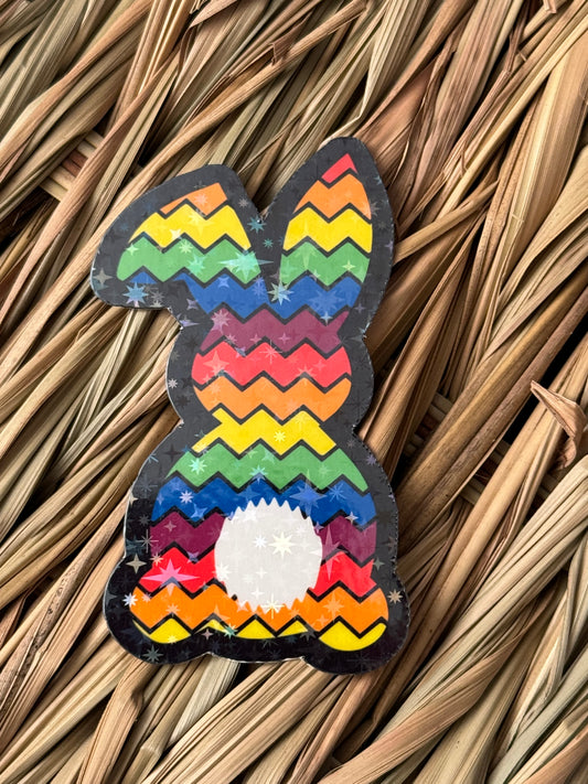 LGBTQIA+ Cute Holographic Bunny Sticker