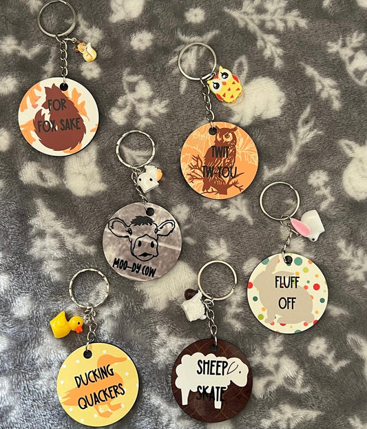 Offensive animals keychain