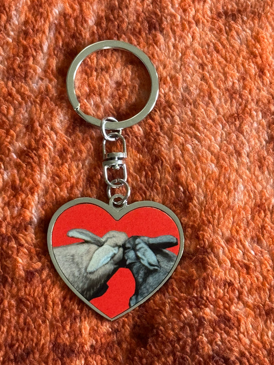 Metal Heart Keychain - JJ and Hettie