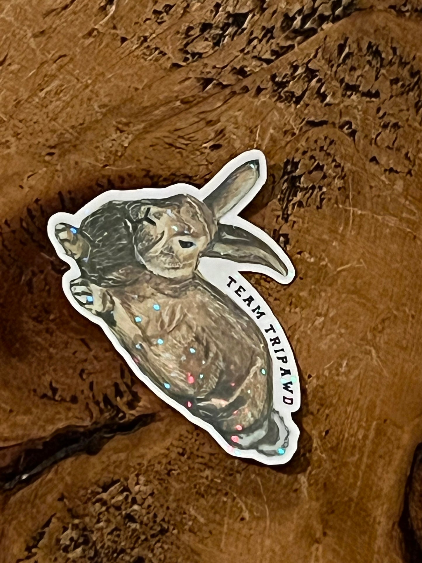 Team Tripawd Holographic Sticker