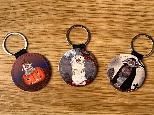 Cute Halloween Bunny Keychains