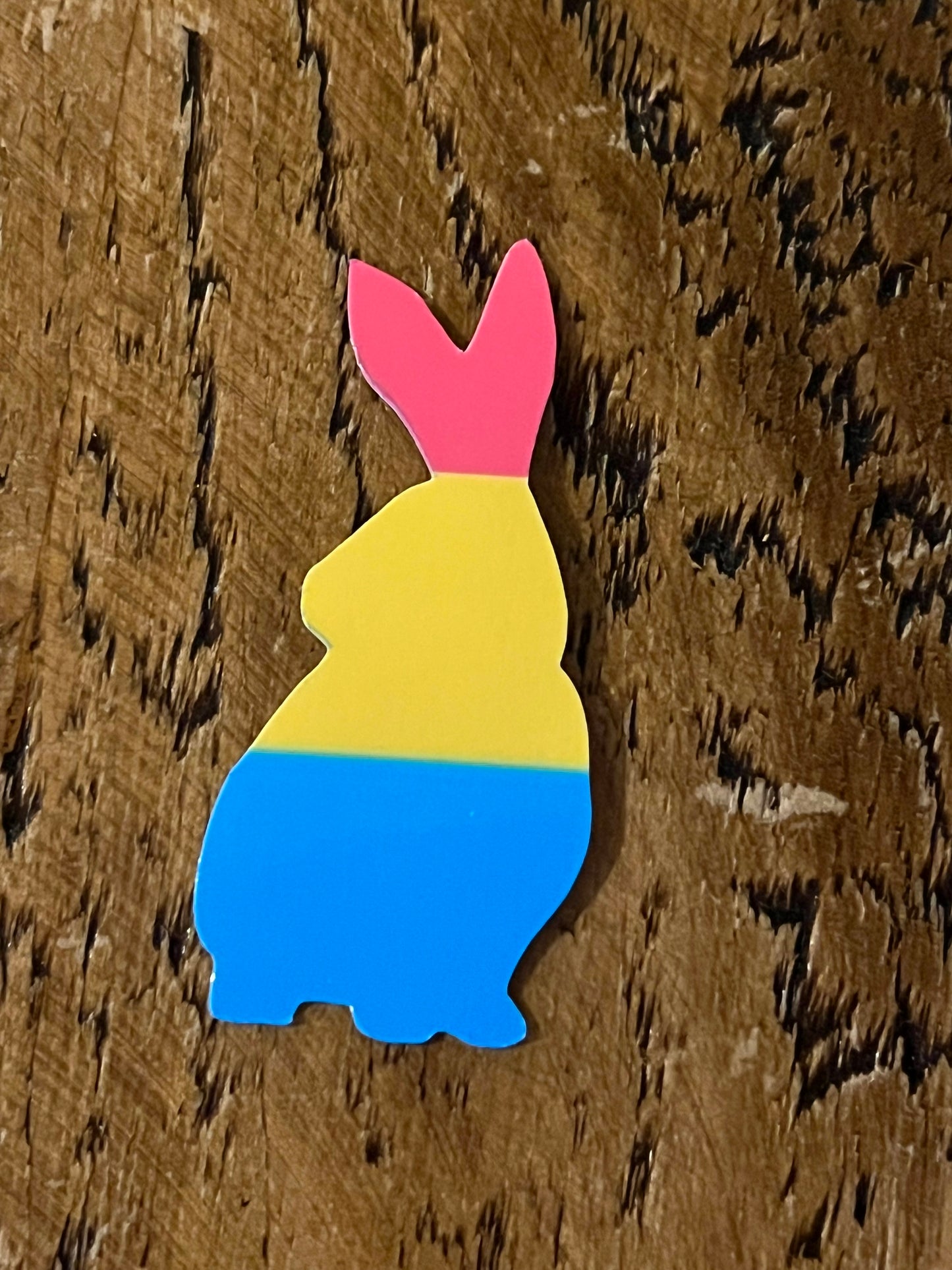 LGBQTIA+ bunny pride flag stickers