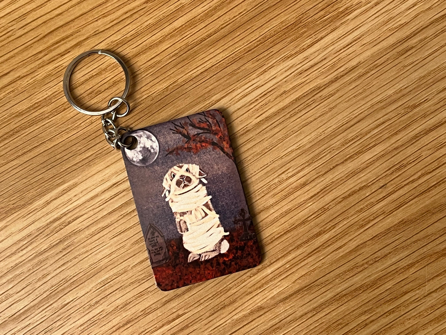 Cute Bunny Rabbit Halloween Keychain