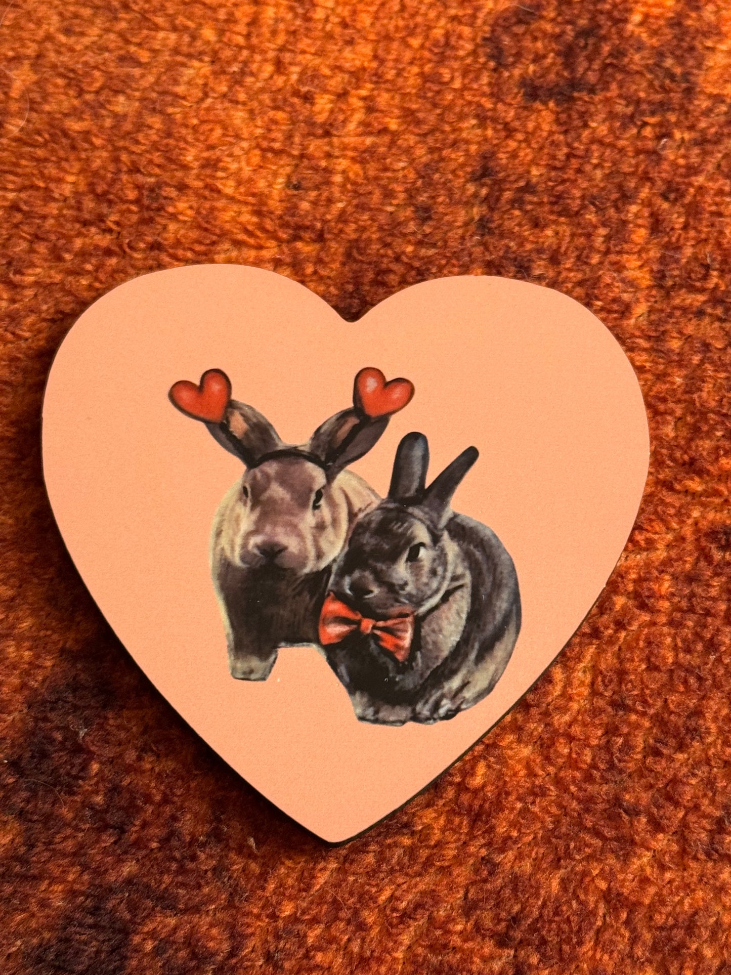 JJ and Hettie - Love Bunnies Coaster