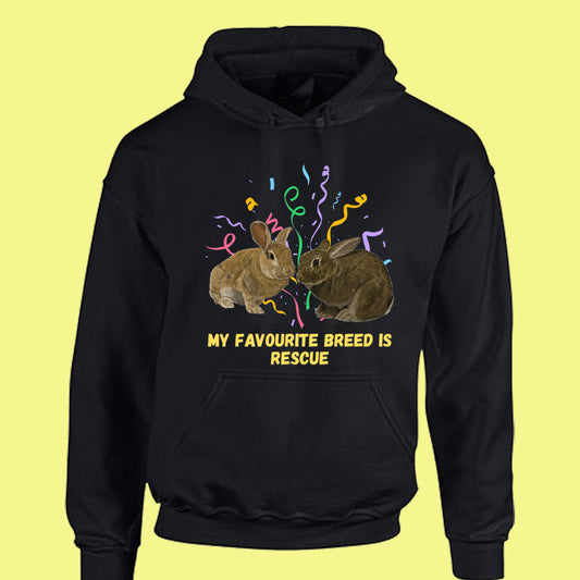 My Favourite Breed Is Rescue  Overhead Hoodie