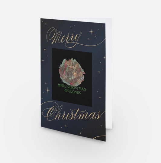 Mere Christmas Pinecones Christmas Card