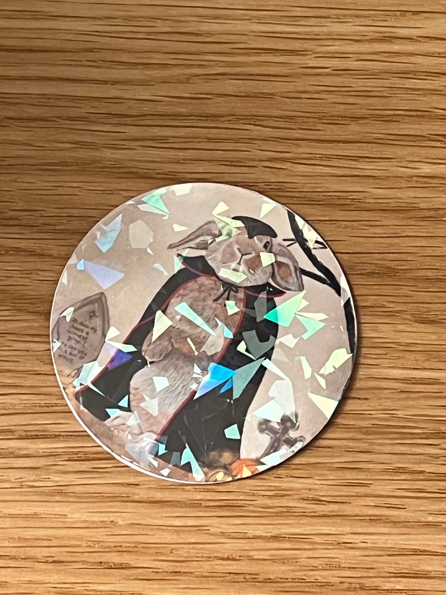 Cute Halloween Bunny Rabbit Holographic Sticker