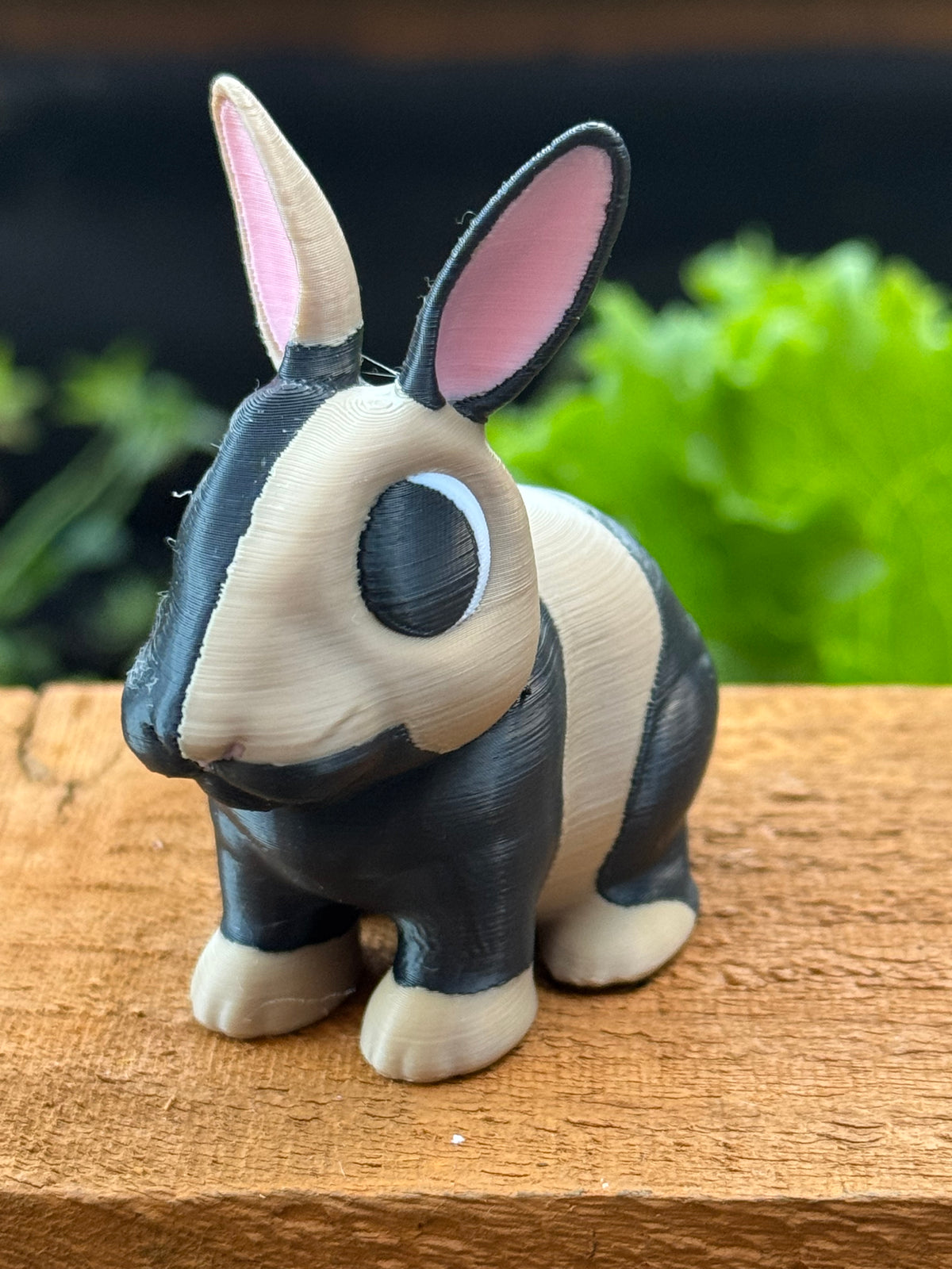 Harlequin Bunny Figure