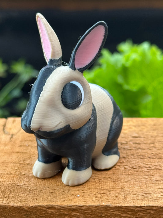 Harlequin Bunny Figure