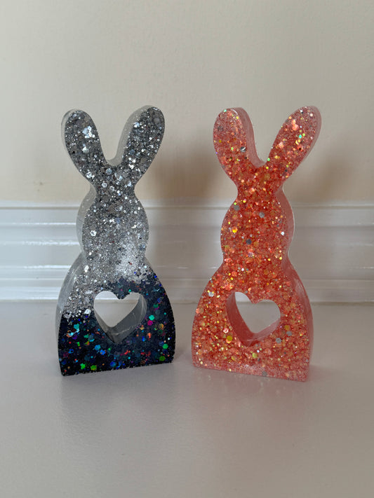 Bunny Rabbit Resin with Heart