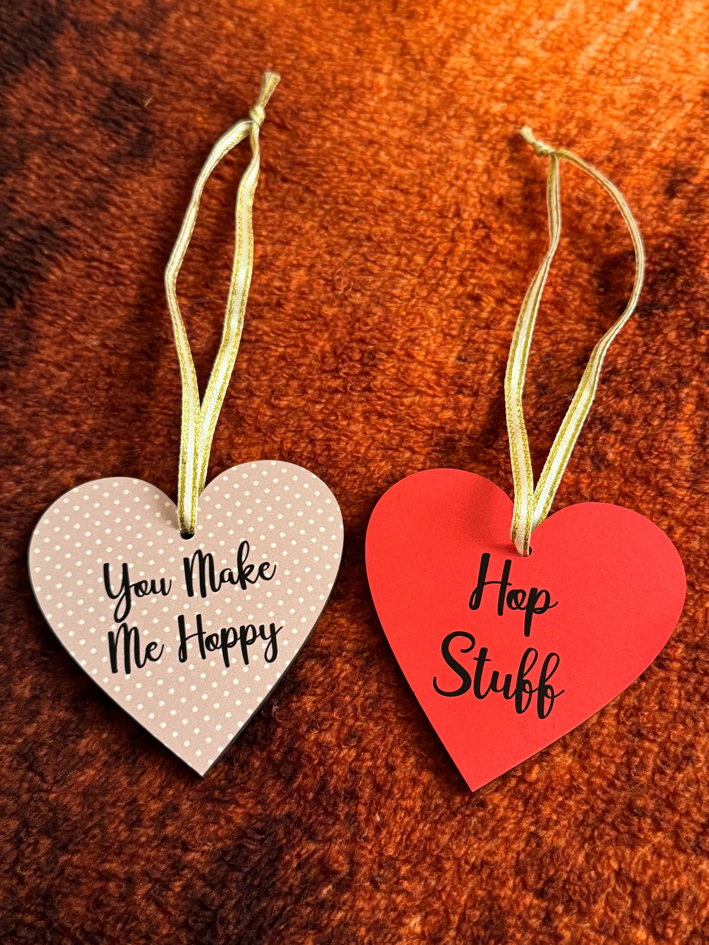 Hanging Wooden Heart - JJ and Hettie Snuggle Bunnies