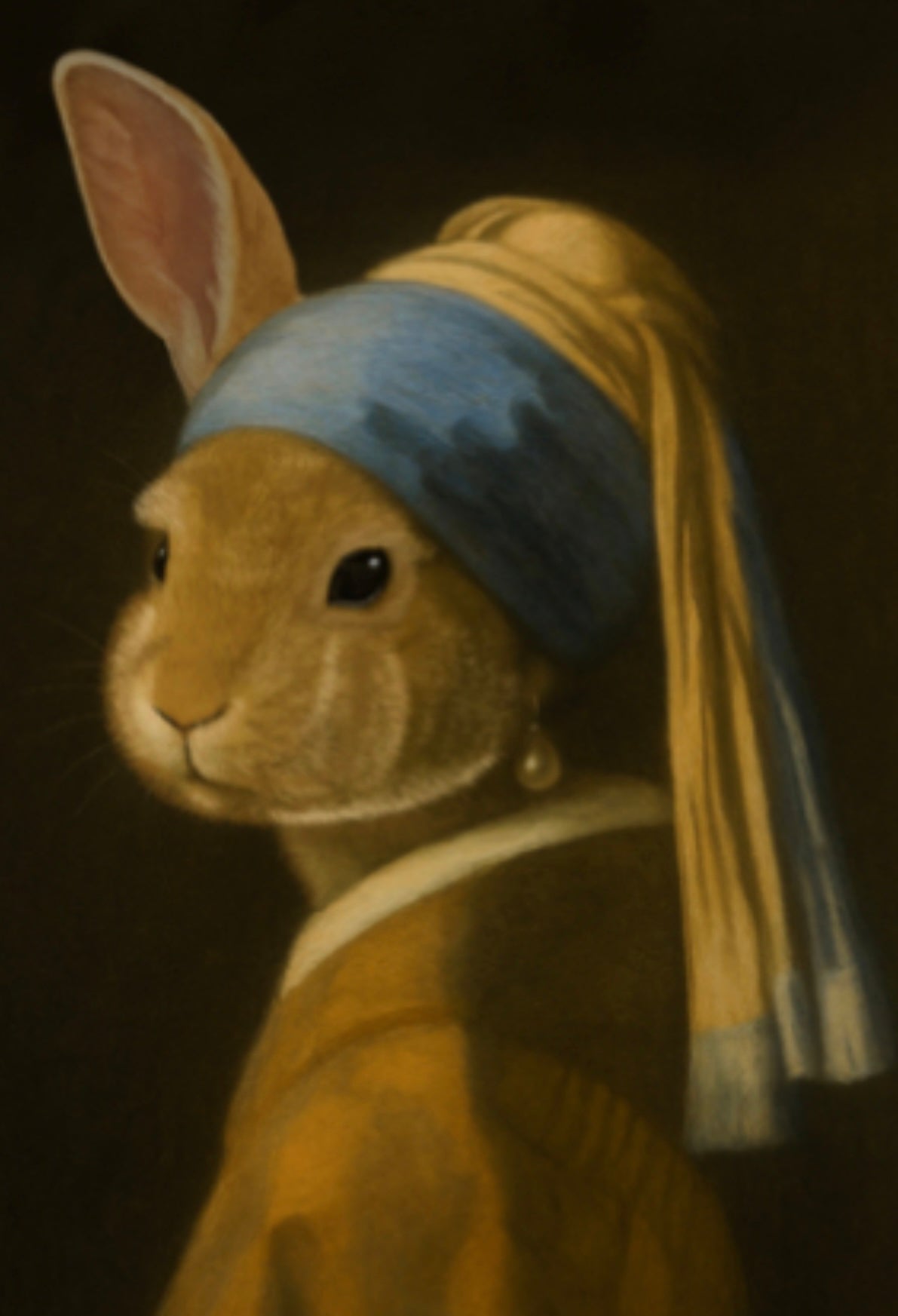 Art Buns - The Bun With The Pearl Earring A4 Art Print
