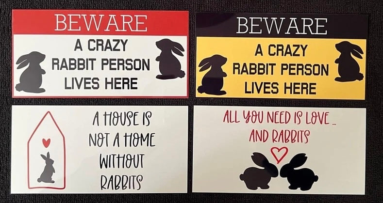 Small Metal Rabbit Signs – JJRabbitHouse