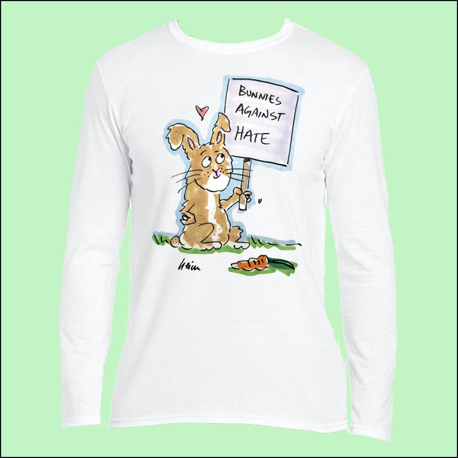 Carrot Cottage Rabbit - Bunnies Against Hate Long Sleeved Unisex Top
