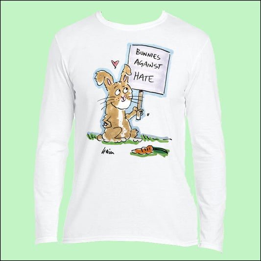 Carrot Cottage Rabbit - Bunnies Against Hate Long Sleeved Unisex Top