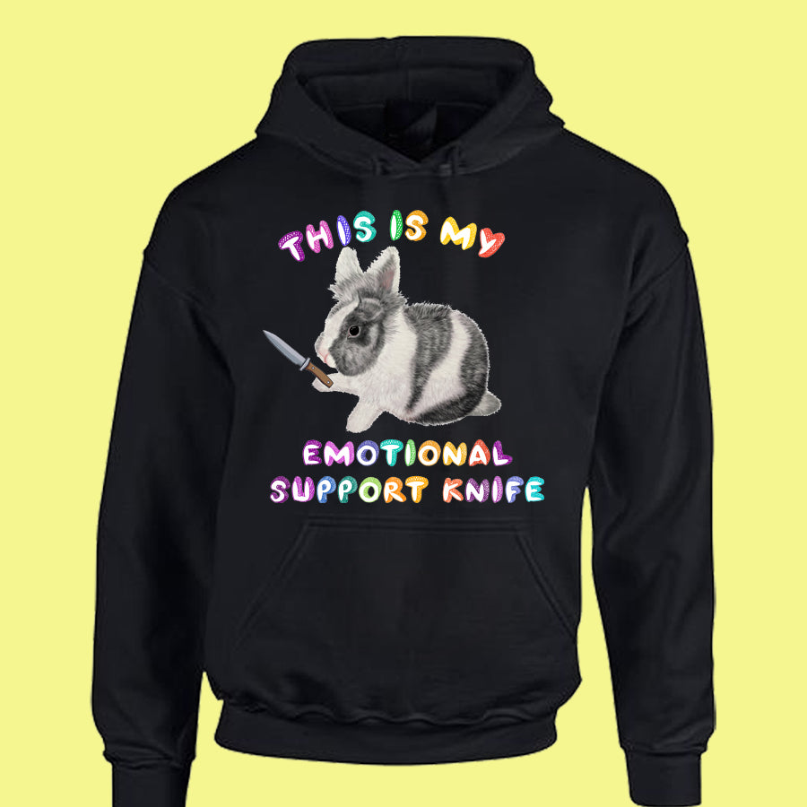 Emotional Support Knife Overhead Hoodie