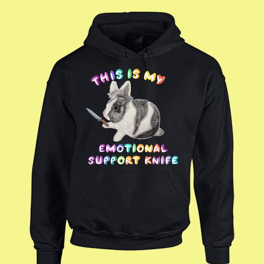 Emotional Support Knife Overhead Hoodie