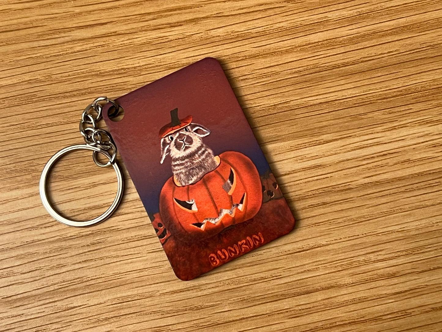 Cute Bunny Rabbit Halloween Keychain