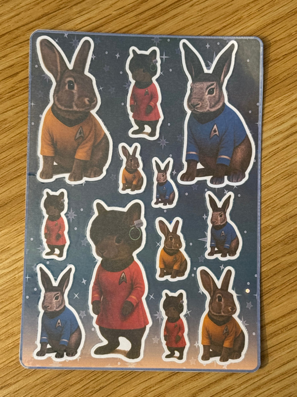 Star Trek Bunnies - Sticker Sheet - The Warren Creations