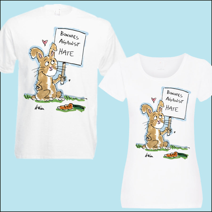Carrot Cottage Rabbit - Bunnies Against Hate T-Shirt