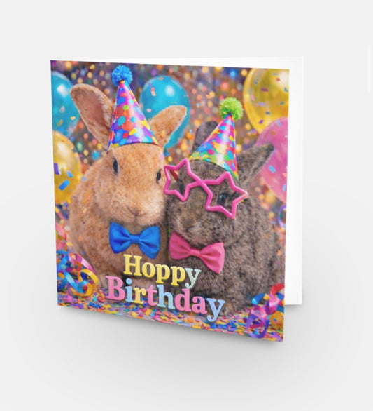 JJ and Hettie Hoppy Birthday Card